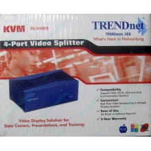 Видеосплиттер TRENDnet KVM TK-V400S (4-Port) в Магнитогорске, разветвитель видеосигнала TRENDnet KVM TK-V400S (Магнитогорск)